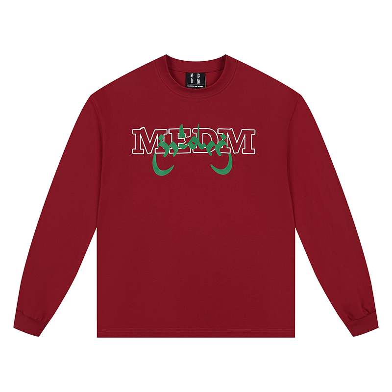 MEDM Arched Logo Handwritten Long Sleeve Tee | Face 3 Face