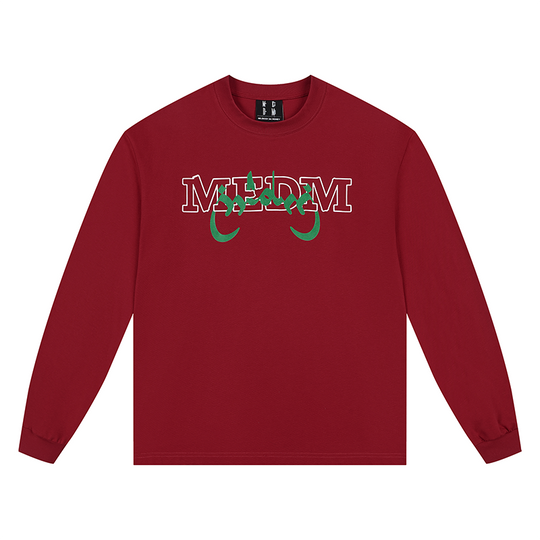 MEDM Arched Logo Handwritten Long Sleeve Tee | Face 3 Face