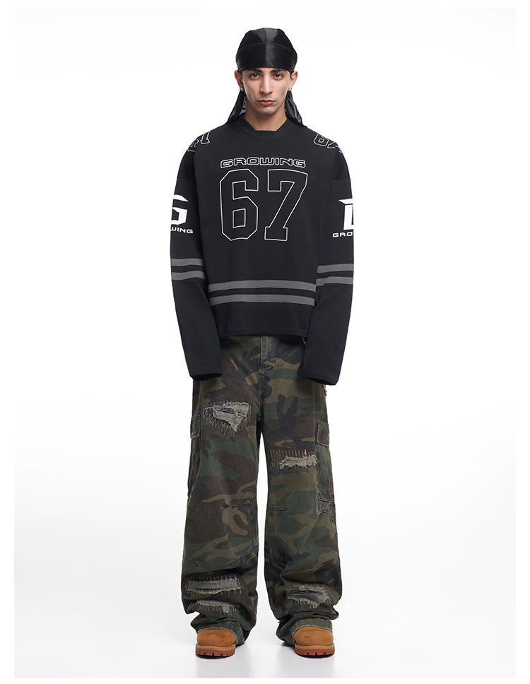 F3F Select 67 Number Long Sleeve Hockey Jersey | Face 3 Face