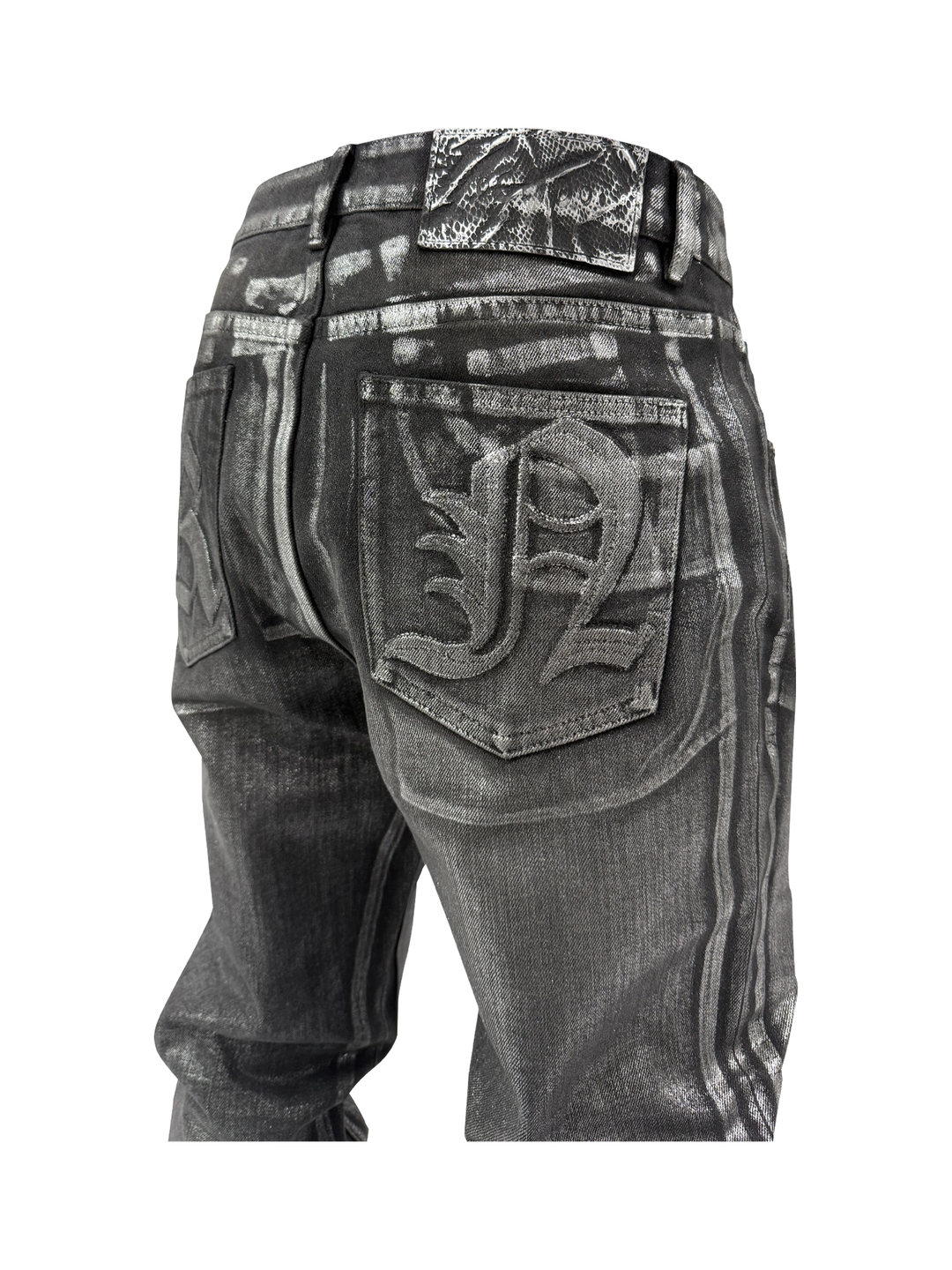 KARMANISTIC Waxed Silver Jeans | Face 3 Face