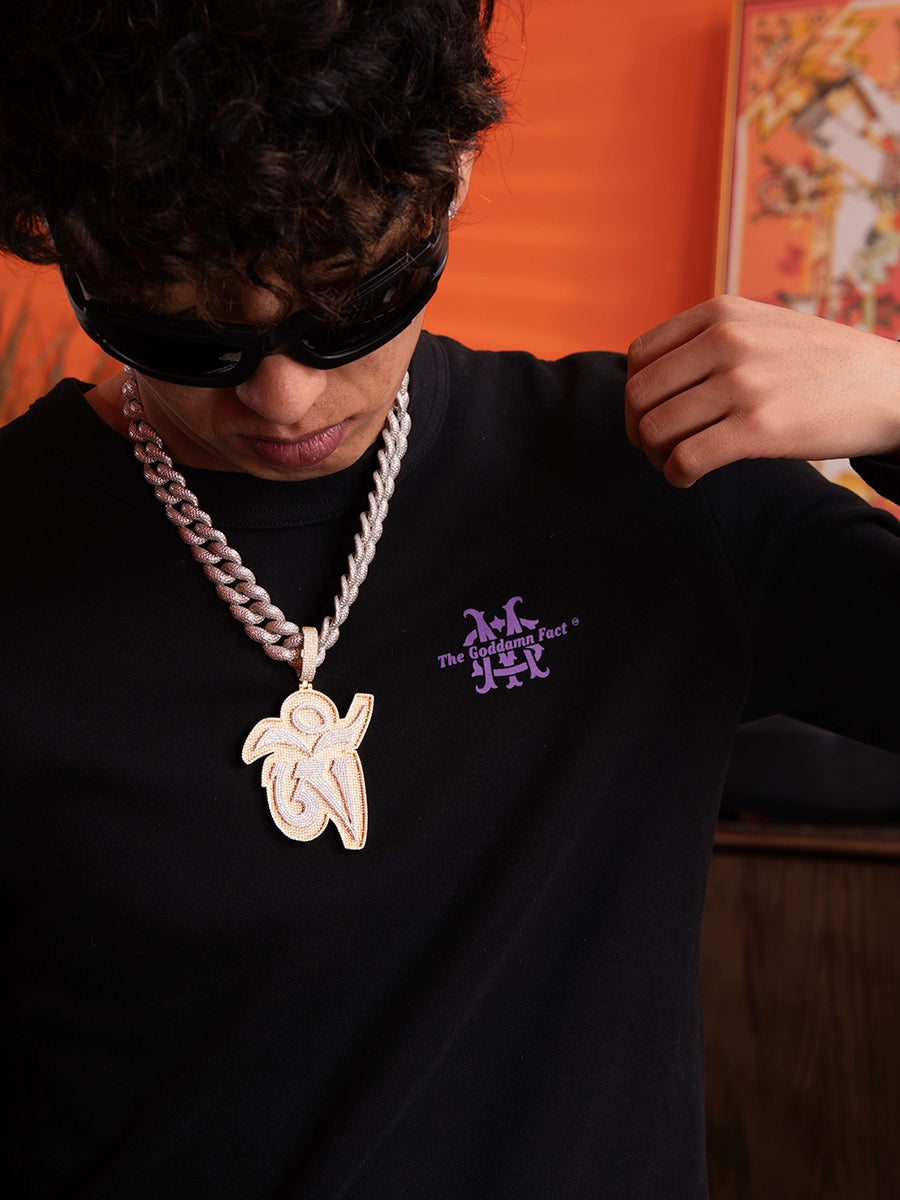 TGFCLUB x SNOWMAKER Logo Printed Long Sleeve Tee | Face 3 Face