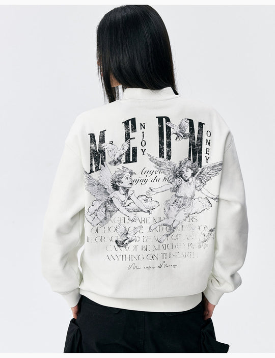 MEDM Angel Print Patch Sweatshirt | Face 3 Face