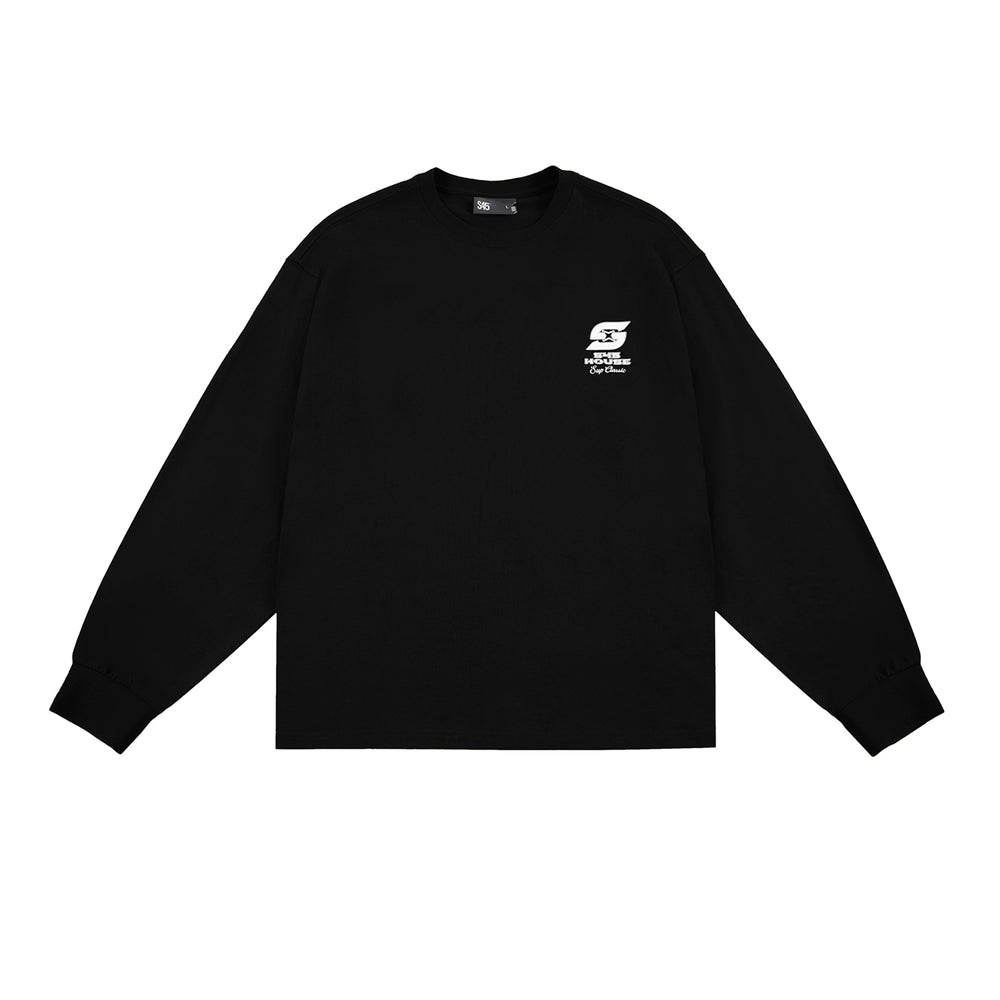 S45 S-Label Basic Logo Printed Long-Sleeve Tee | Face 3 Face