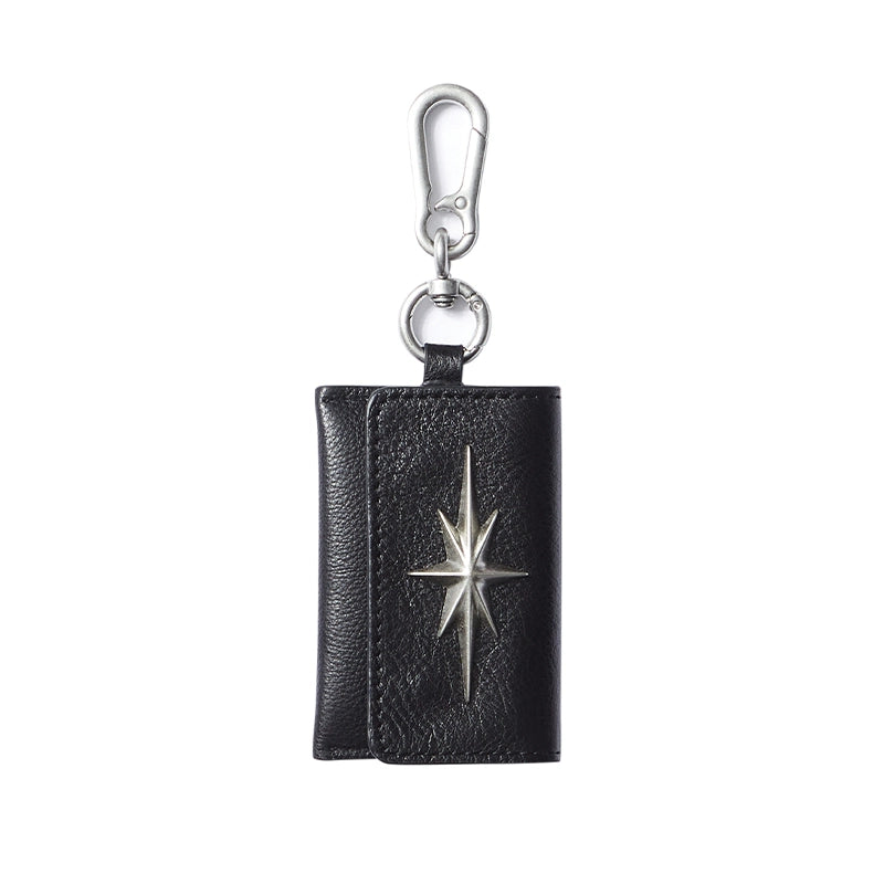 Remedy Metal Studded Keychain Coin Card Leather Wallet | Face 3 Face