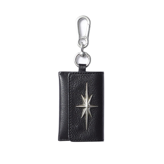 Remedy Metal Studded Keychain Coin Card Leather Wallet | Face 3 Face