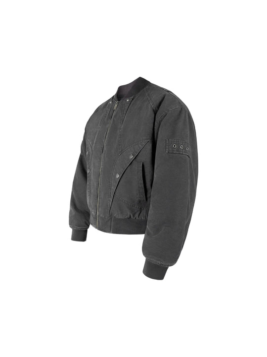ANTIDOTE Deconstructed Washed Canvas Bomber Jacket | Face 3 Face
