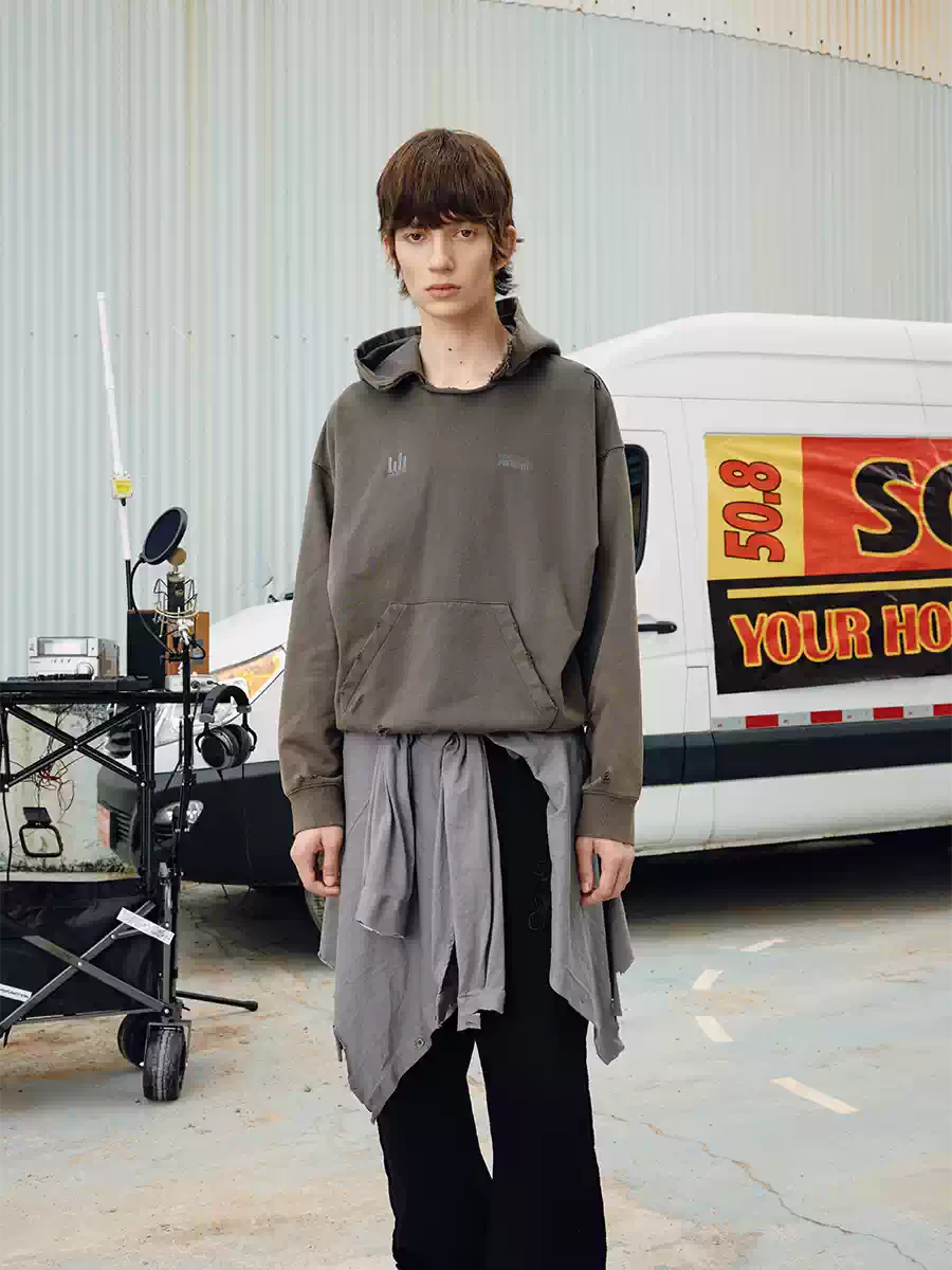 SOD Co. FM Distressed Oversized Hoodie | Face 3 Face