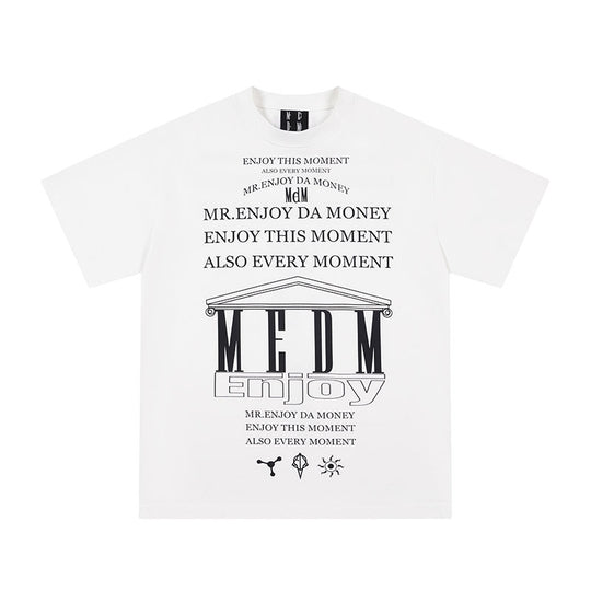 MEDM Letter Full Print Glow In The Dark Tee