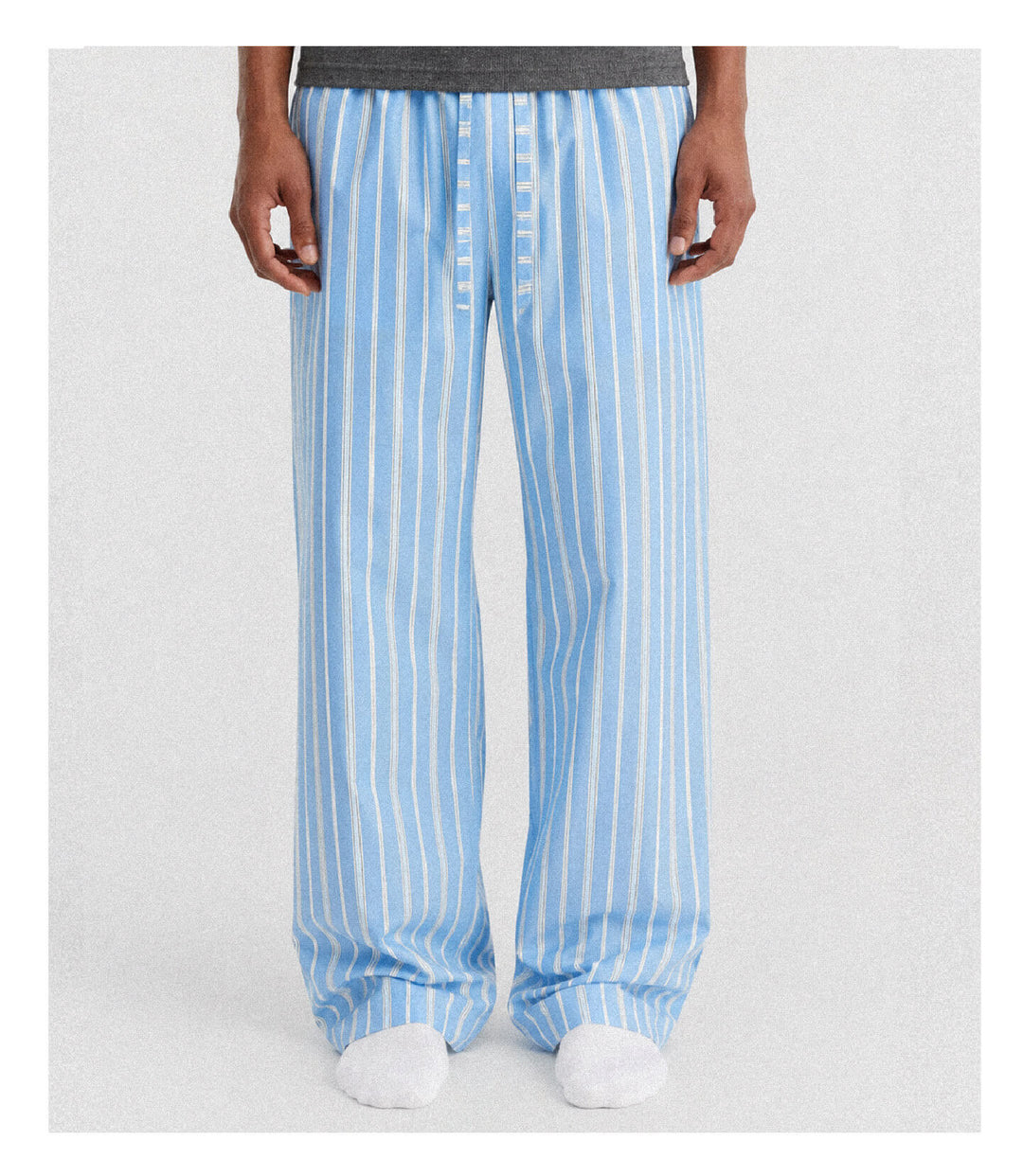 S45 Light Blue Striped Pajama Pants | Face 3 Face