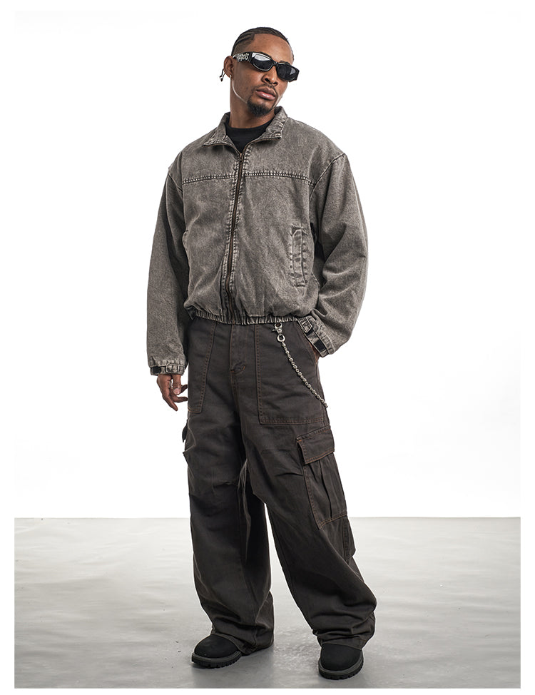 F3F Select Washed Denim Short Jacket | Face 3 Face