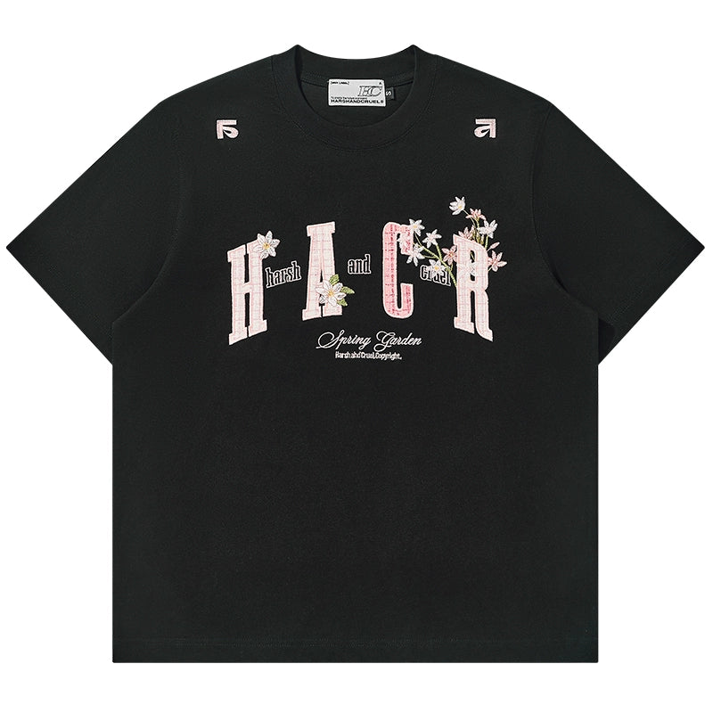 Harsh and Cruel HACR Floral Plaid 3D Embroidered Tee | Face 3 Face