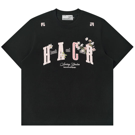 Harsh and Cruel HACR Floral Plaid 3D Embroidered Tee | Face 3 Face