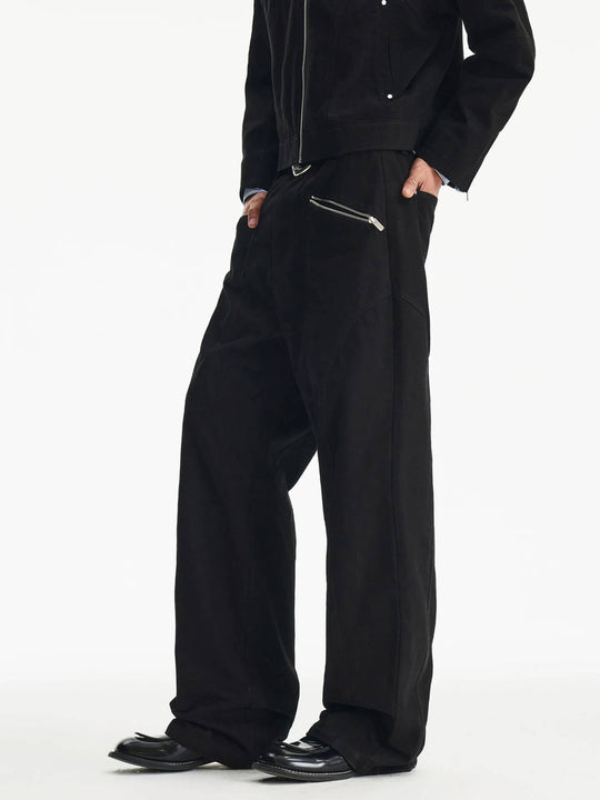 MEDM Structured Zip Pocket Work Pants | Face 3 Face