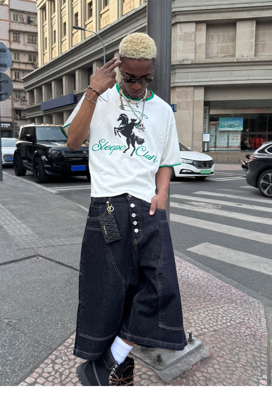 STEEPC Colorblock 3D Embroidered Knit Tee | Face 3 Face