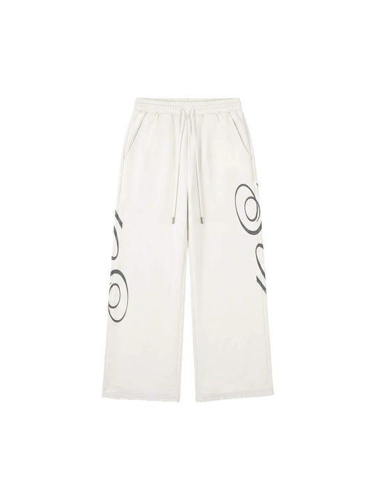 1807 Tattoo Print Distressed Baggy Sweatpants | Face 3 Face
