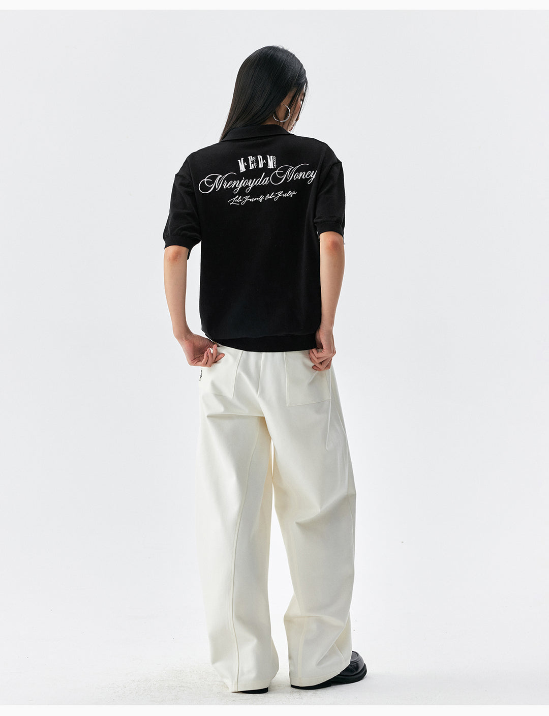 MEDM Handwriting Embroidery Knit Polo | Face 3 Face