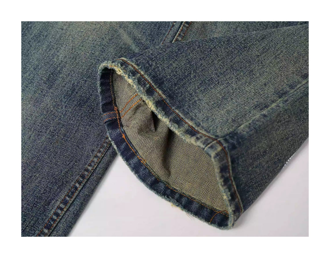 KARMANISTIC Washed Distressed Rhinestone Baggy Jeans | Face 3 Face