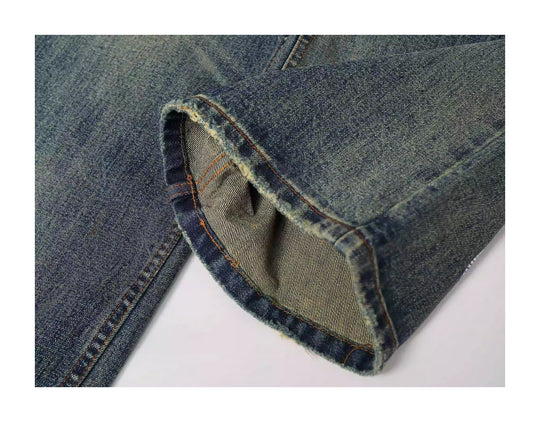 KARMANISTIC Washed Distressed Rhinestone Baggy Jeans | Face 3 Face