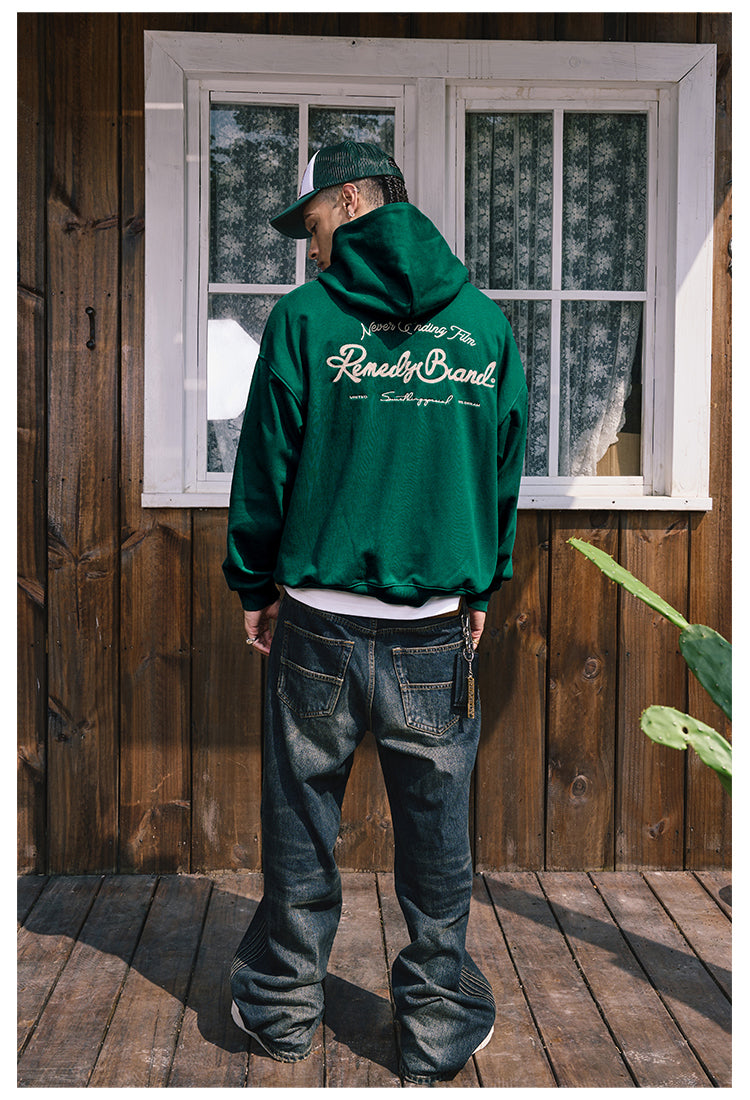 Remedy Metal Wax Seal Chain Embroidered Hoodie | Face 3 Face