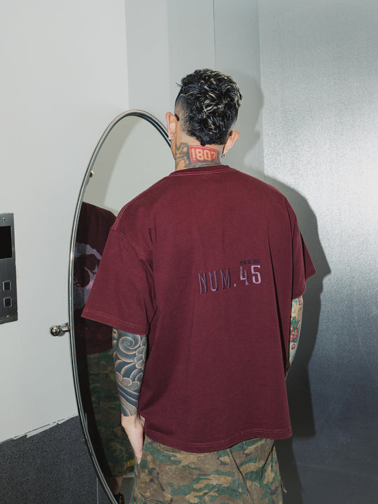 S45 Patch Skull Washed Logo Embroidery Tee | Face 3 Face