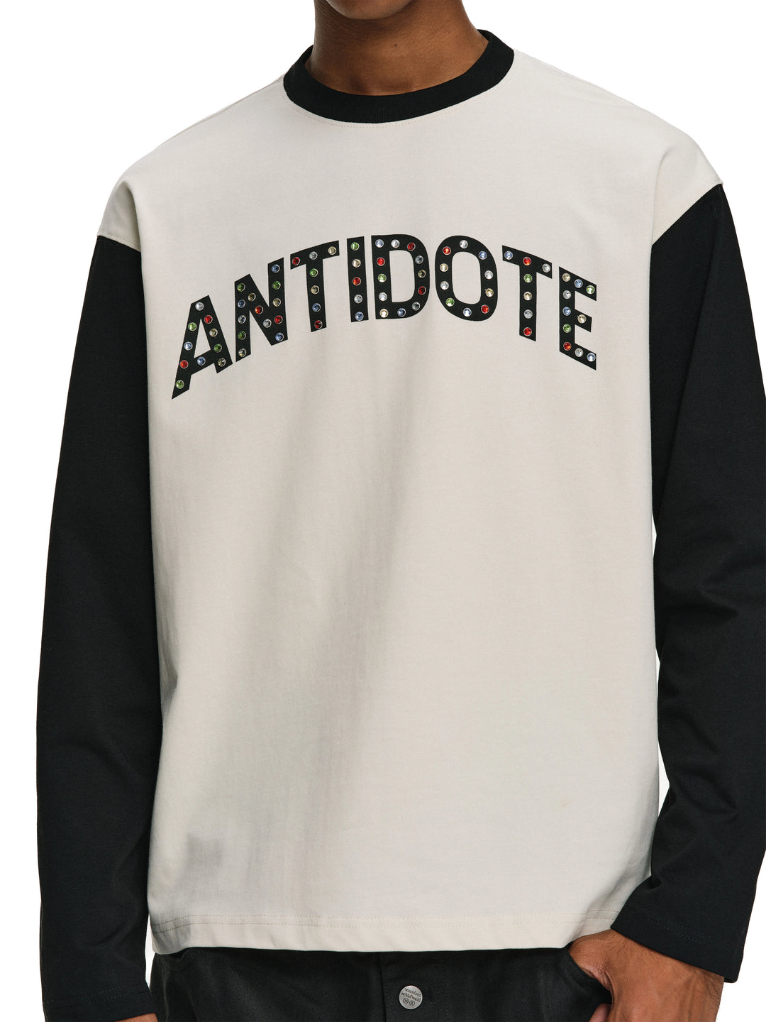 ANTIDOTE Color Stone Studded Long Sleeve Tee | Face 3 Face
