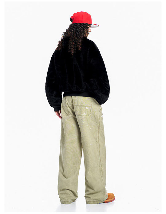 F3F Select Paint Splatter Washed Baggy Work Pants | Face 3 Face
