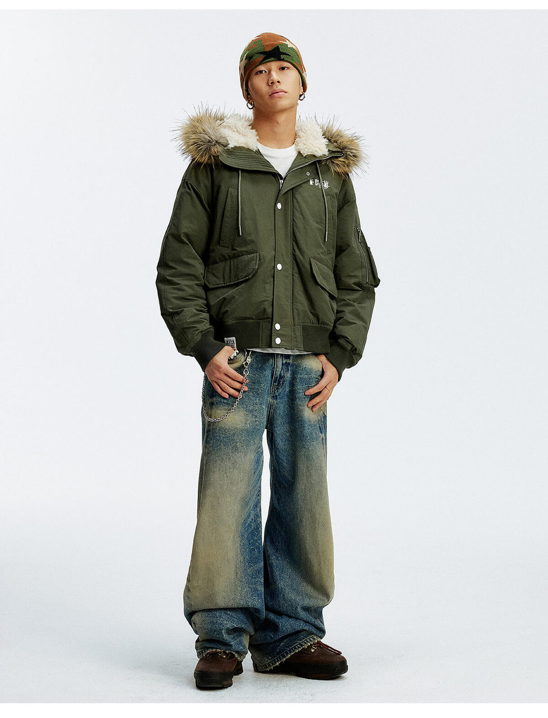 MEDM Fur Hood N-2B Flight Jacket | Face 3 Face