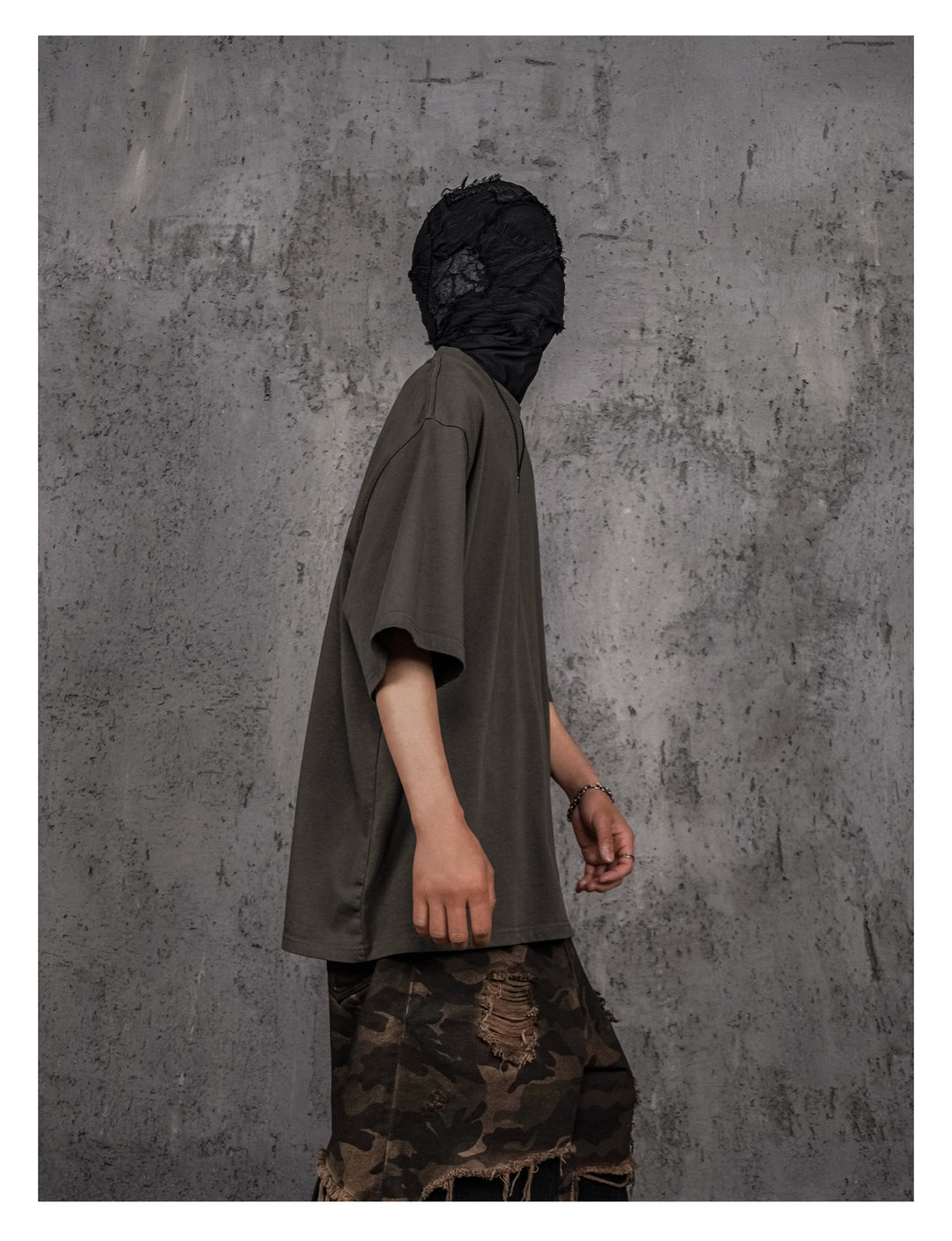 UNDERWATER Brown Sand-Washed Basic Faded Tee | Face 3 Face