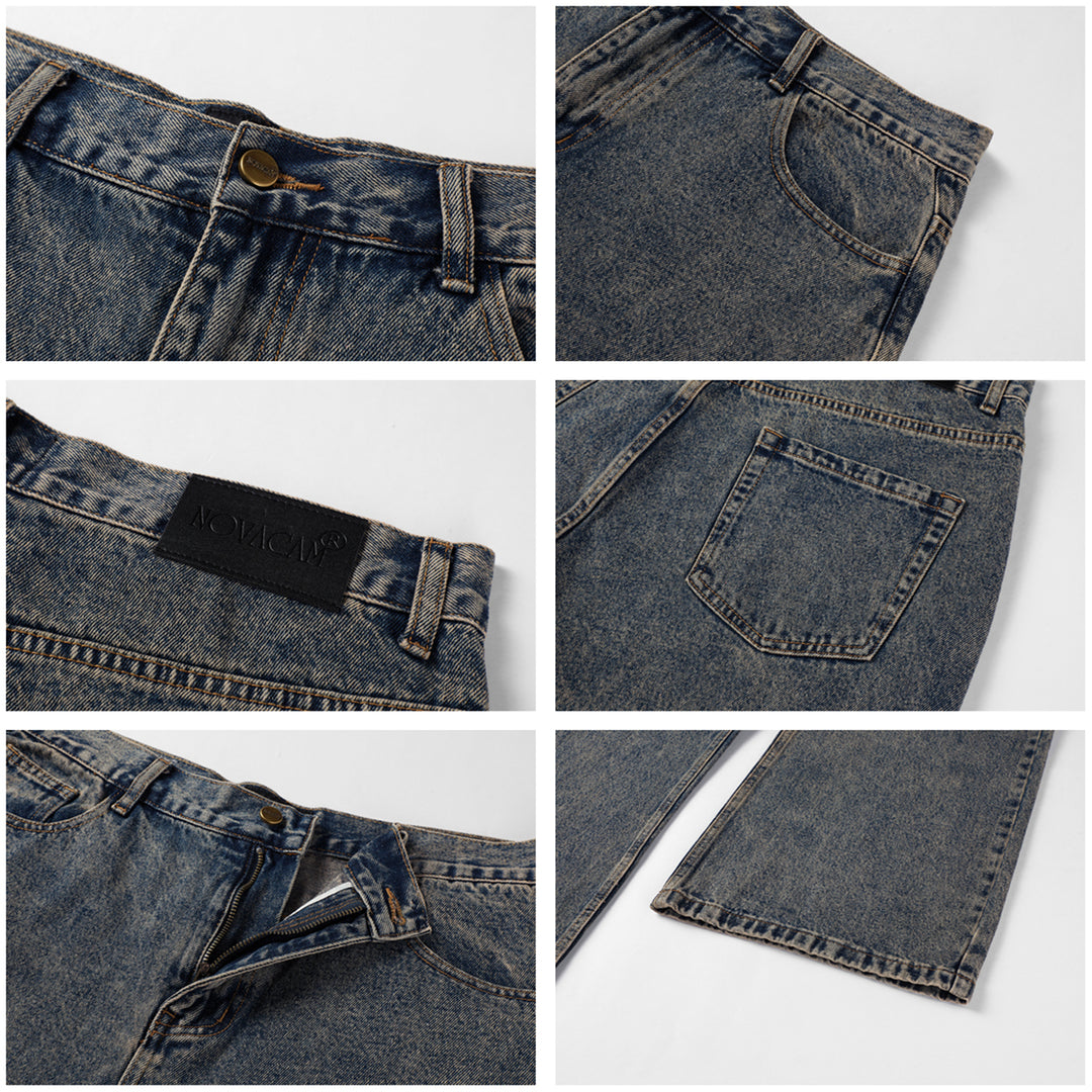NOVACAM Frosted-Wash Flared Jeans | Face 3 Face