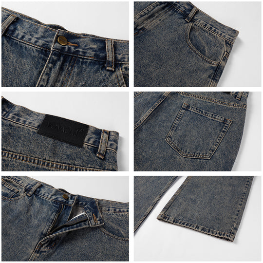NOVACAM Frosted-Wash Flared Jeans | Face 3 Face