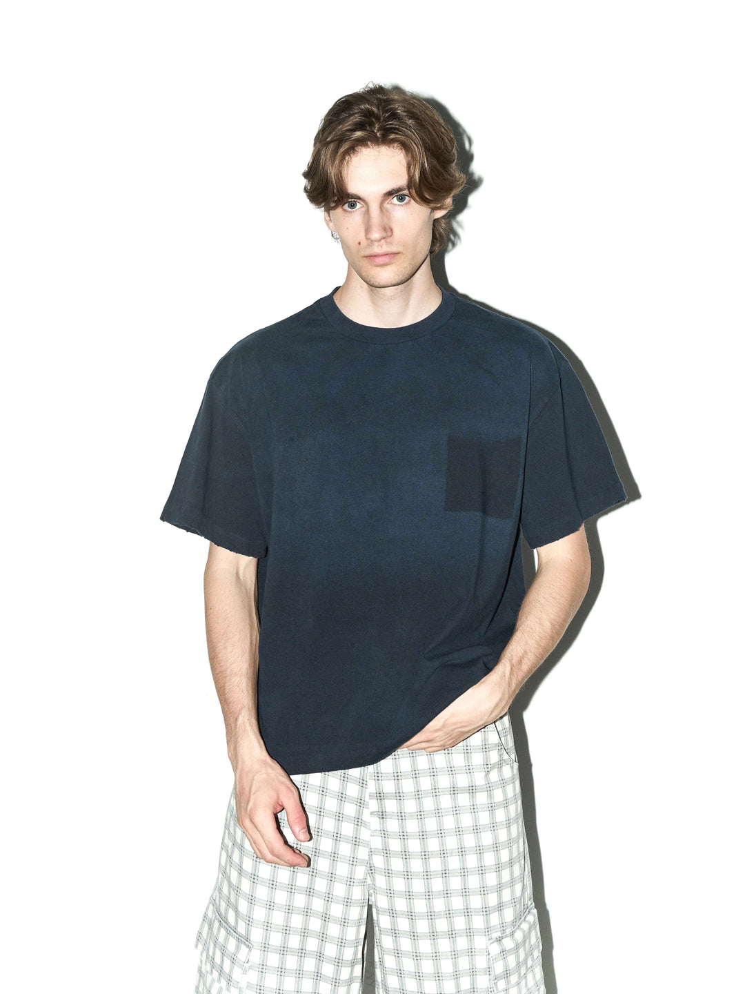 LIBERAFIT Vintage Washed Distressed Basic Short Sleeve Tee