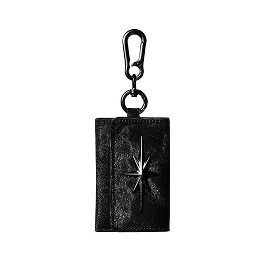 Remedy Metal Studded Keychain Coin Card Leather Wallet | Face 3 Face