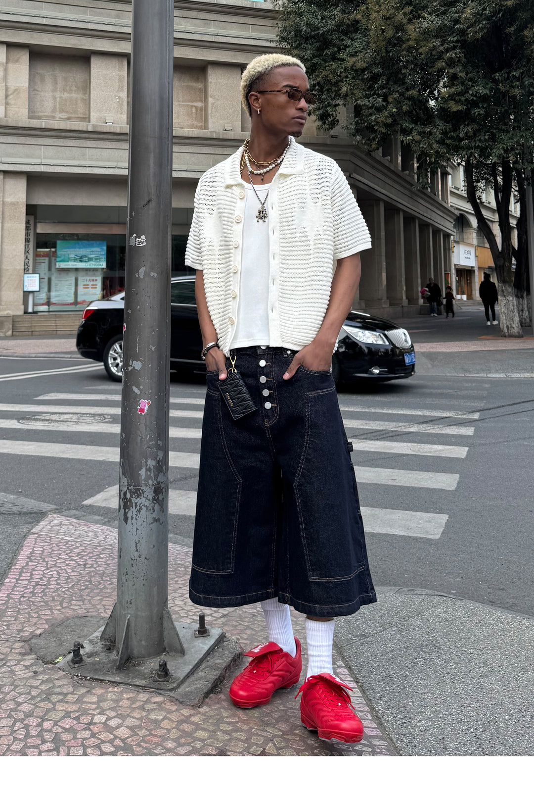 STEEPC Jacquard Short Sleeve Knit Shirt | Face 3 Face