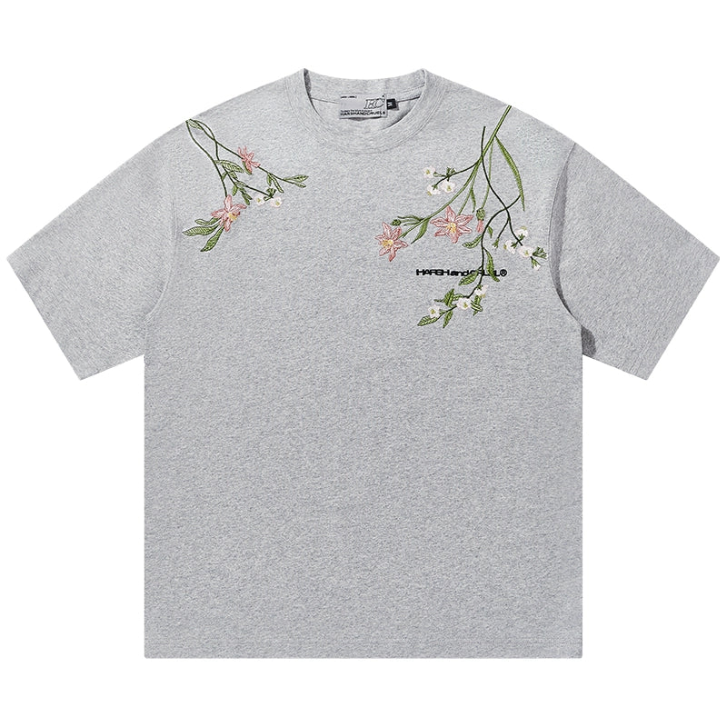 Harsh and Cruel Botanical Embroidery Tee | Face 3 Face