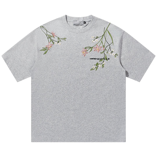 Harsh and Cruel Botanical Embroidery Tee | Face 3 Face