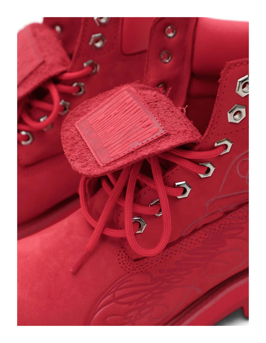 KARMANISTIC Nubuck Leather Embroidered Work Boots | Face 3 Face