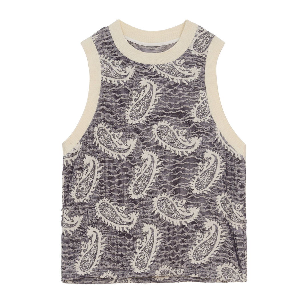 JHYQ Paisley Embroidered Tank Top Tee