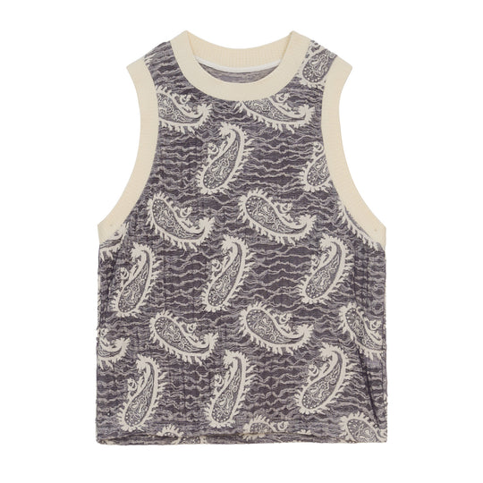 JHYQ Paisley Embroidered Tank Top Tee