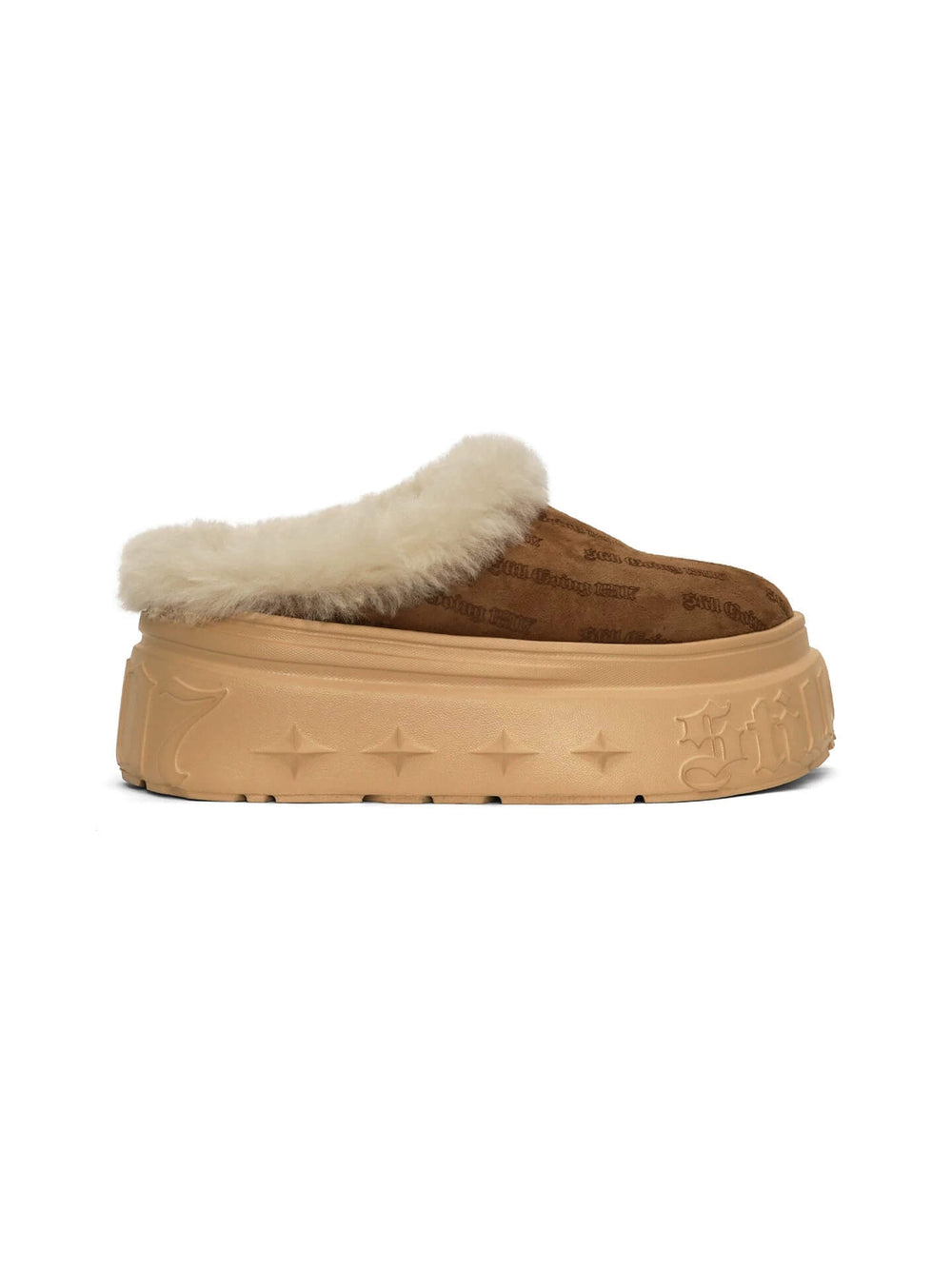 1807 INF-010 Gothic Shearling Chunky Platform Clogs | Face 3 Face