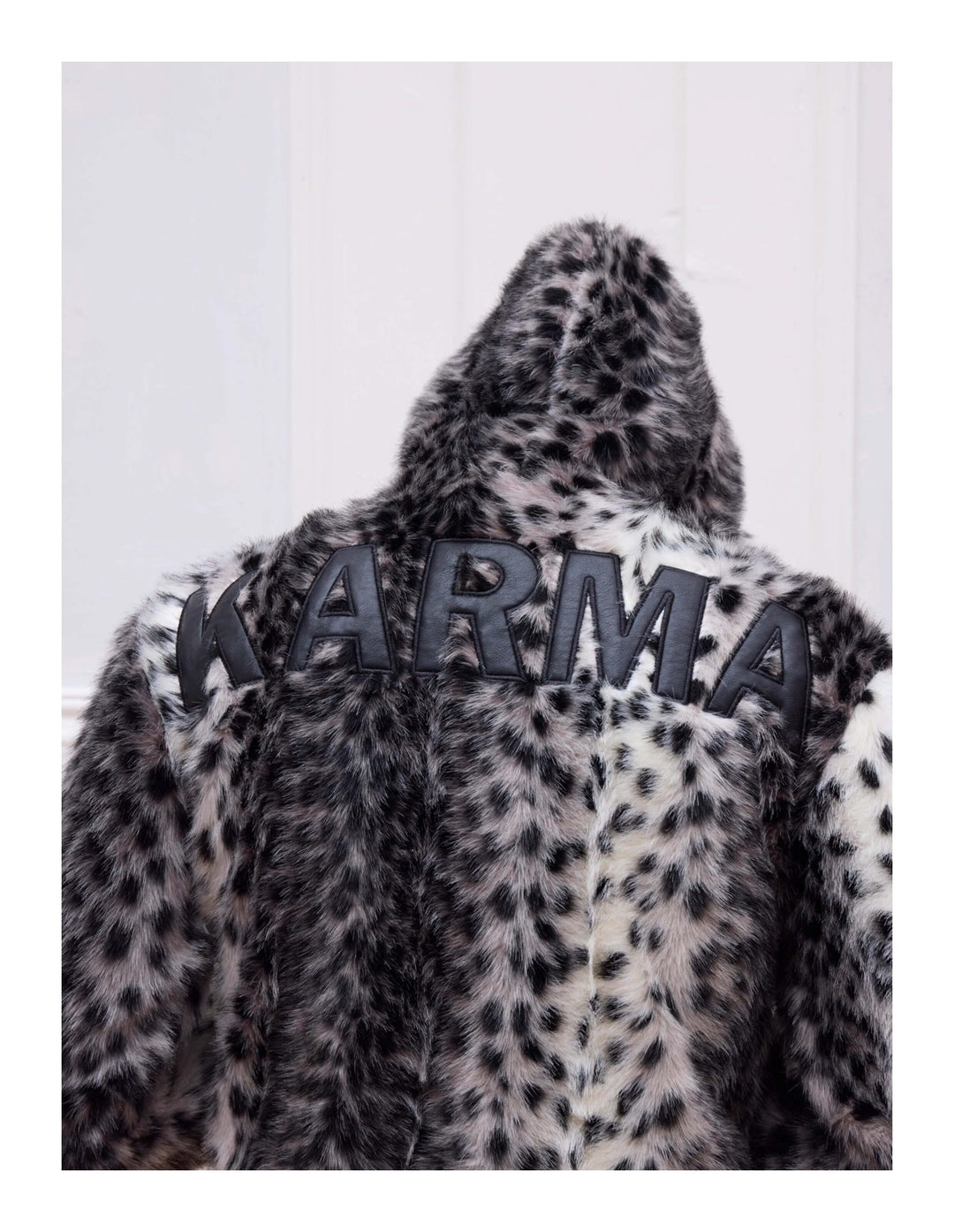 KARMANISTIC Leopard Fur Hooded Jacket | Face 3 Face