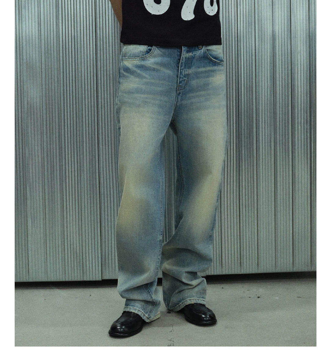 S45 Vintage Whisker Wash Distressed Jeans