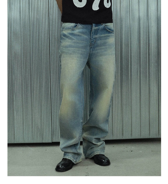 S45 Vintage Whisker Wash Distressed Jeans