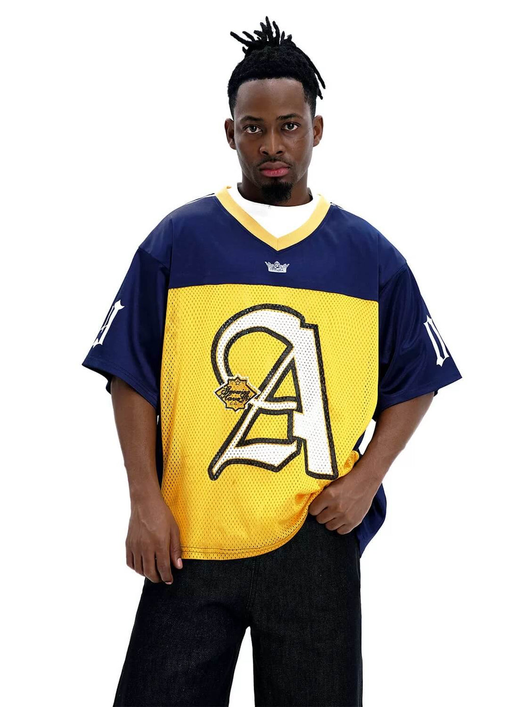 F3F Select Big Letter A Color Block Mesh Short Sleeve Jersey | Face 3 Face