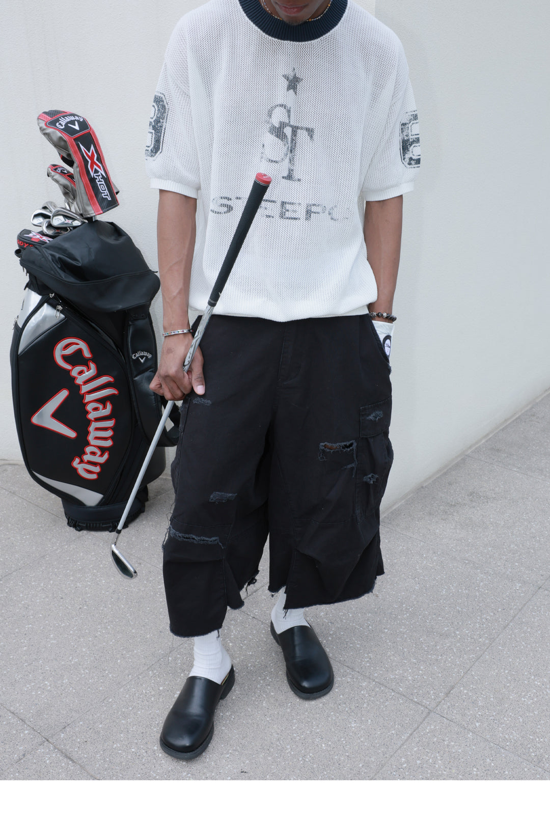 STEEPC Faded Print Mesh Knit Tee | Face 3 Face