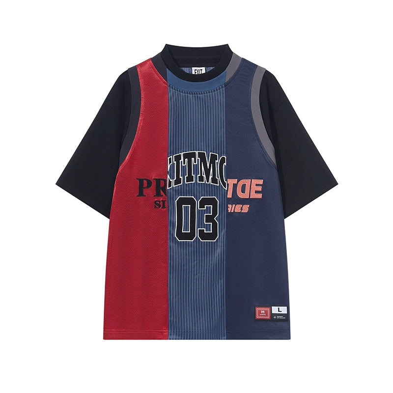 BLIND NO PLAN Reworked Double-Layer Stitching Jersey Tee | Face 3 Face