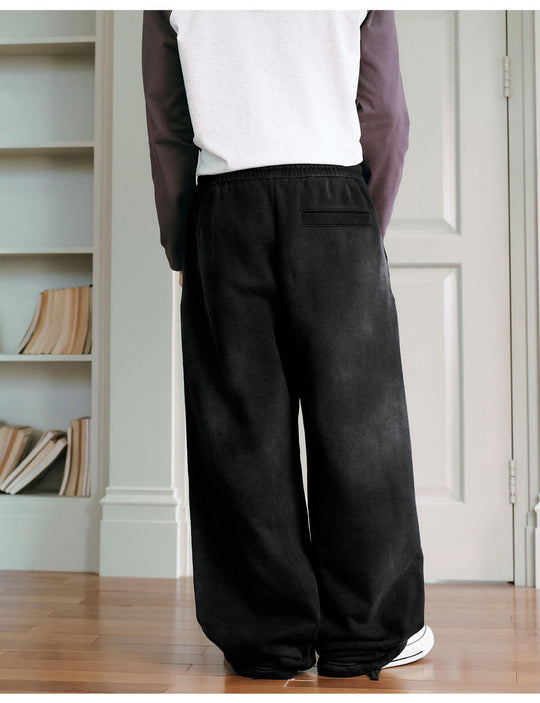 MEDM Embroidered Patch Washed Baggy Sweatpants | Face 3 Face