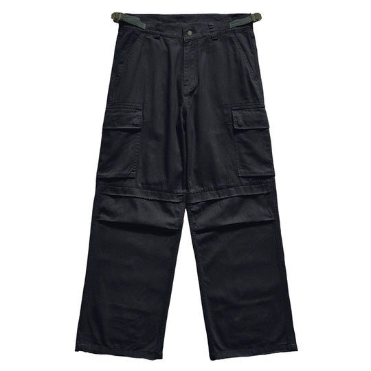 Remedy Distressed Hem Baggy Work Cargo Pants | Face 3 Face