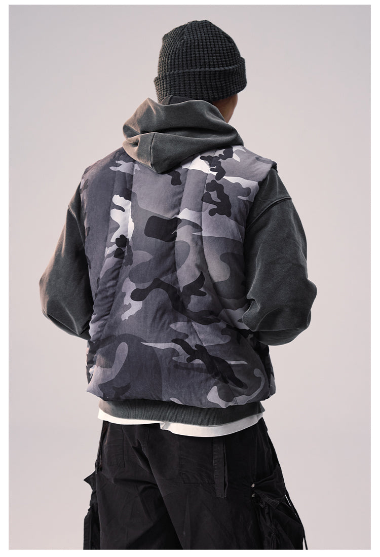 Remedy Camouflage Stitch Down Vest | Face 3 Face