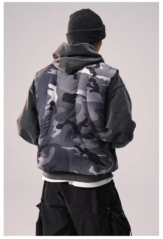 Remedy Camouflage Stitch Down Vest | Face 3 Face