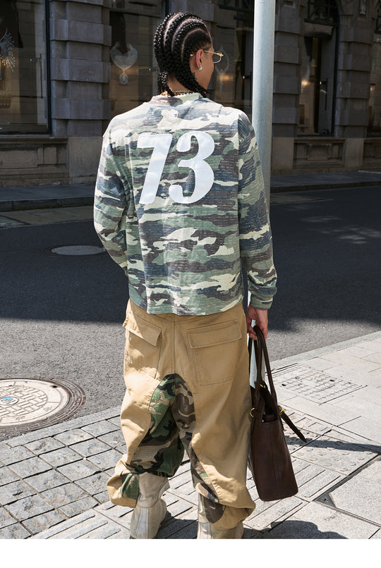 STEEPC Forest Camouflage Washed Vintage Long Sleeve Tee | Face 3 Face
